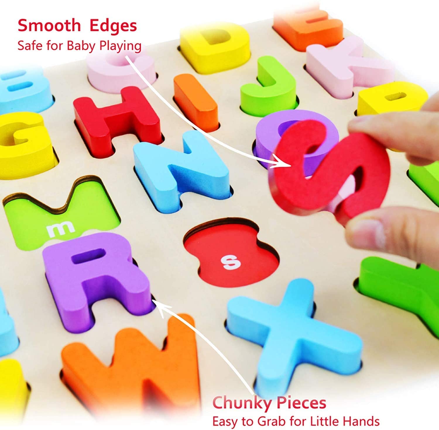 Preschool Alphabet  Learning Puzzles  for Kids - WOOD CITY